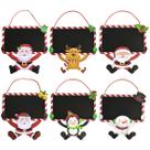 Kit 6 Quadros Enfeite Decoração de Natal Lousa Porta Recados
