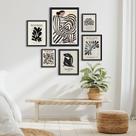 Kit 6 Quadros Para Sala Papiers Découpés Matisse - com vidro