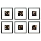 Kit 6 Quadros Porta Retrato Foto 10x10 Paspatur Branco 20x20