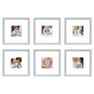 Kit 6 Quadros Porta Retrato Foto 10x10 Paspatur Branco 20x20