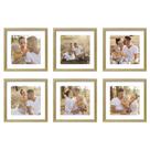 Kit 6 Quadros Porta Retrato Foto 15x15 Paspatur Branca 20x20