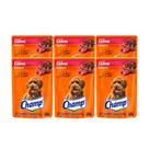 Kit 6 Ração Úmida Champ Adulto sabor Carne Sachê 85g