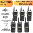 KIT 6 Rádio Baofeng UV-82 Desempenho Superior em UHF e VHF KIT 6 Rádio Baofeng UV-82 Desempenho Superior em UHF e VHF
