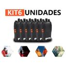 Kit 6 Radio Walk Talk Comunicador 16 Ch 12km Baofeng 777 Ht Cor Preto