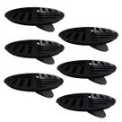 Kit 6 Ralo Grelha Redonda Com Fecho Automático Preto 15cm