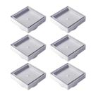 Kit 6 Ralo Oculto Invisível Porcelanato 15x15cm Sifonado Antiodor Branco