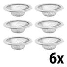 Kit 6 Ralo P/ Tanque/lavatorio/pia Medio Aço Inox Astra