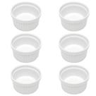 Kit 6 Ramekin Canelado Porcelana 40ml Classic Branco Lyor Mo
