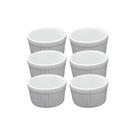 Kit 6 Ramekin Mini 40 ml Porcelana Canelado 2 Linha