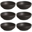 Kit 6 Ramequins 9x3cm Cerâmica 70ml Orgânico Preto Matte Mol