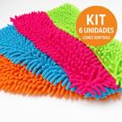 Kit 6 Refil Rodo Mop Esfregão Microfibra Tira Pó Cor:SORTIDA