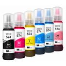 Kit 6 Refil Tinta compatível T574 p/ L8050 L18050