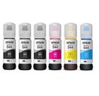 Kit 6 refil tinta de uso t544 original p/l3110 l3250 l3150 l3210 b m c y