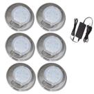 Kit 6 Refletor Hiper Led 9W Branco Inox 316L E Fonte