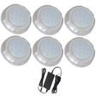 Kit 6 Refletor Piscina Hiper LED 9W Branco Policarbonato