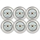 Kit 6 Refletores Led 9w RGB Inox S para Iluminação Piscina