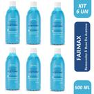 Kit 6 Removedor De Esmaltes Acetona Hidratante Farmax 500ml