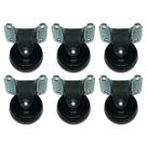 Kit 6 Rodas 32mm Pp Preta Rodizio Placa/chapa Fixa 4 Furos Kit 6 Rodas 32mm Pp Preta Rodizio Placa/chapa Fixa 4 Furos