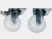Kit 6 Rodizios Nylon 4pol. Placa Girat.(4 Com Freio + 2 Sem) Kit 6 Rodizios Nylon 4pol. Placa Girat.(4 Com Freio + 2 Sem)