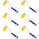 Kit 6 Rolo Espuma Tigre 5cm com Suporte Pintura Simples