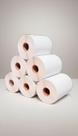 Kit 6 Rolos Etiqueta 100x50mm Couche Adesivo Branco