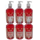 Kit 6 Sabonete Morango Champagne Corpo Mãos 500ML - Pepilon