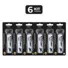 Kit 6 saca rolha e abridor de inox multiuso 12 cm