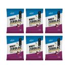 Kit 6 Sache Whey Zerolac 30g Proteina Frutas Vermelhas 40G Shark Pro