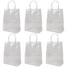 Kit 6 Sacola Transparente C/ Alça Lembrancinha 29,5cmx20cm