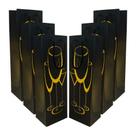 Kit 6 Sacolas Garrafa Vinho Champagne - Minimalista Dourada