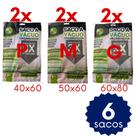 Kit 6 Sacos a Vácuo Vários Tamanhos Bomba Manual Organizador de Roupas e Viagem