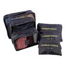 Kit 6 Sacos Bolsas Organizador Mala Roupas Bagagem Viagem Preto