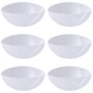 Kit 6 Saladeiras Triangulares 2,5L Tigela de Plástico Branca Essential Coza Bacia Pipoca