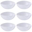 Kit 6 Saladeiras Triangulares 2,5L Tigela de Plástico Branca Essential Coza Bacia Pipoca