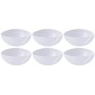 Kit 6 Saladeiras Triangulares Tigelas Plásticas 5L Brancas Essential Coza Pote Sobremesa Pipoca