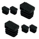 Kit 6 Sapata Pé Ponteira Para Escada 30x23mm Interna Preto