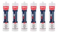 Kit 6 Selante Pu40 Branco Cibra Excelente Qualidade 400 Gramas
