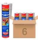 Kit 6 Selante PU40 Cinza 400g Vedatudo Dryko