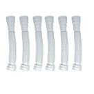 Kit 6 Sifão Sanfonado Flexível Multiuso Universal Branco