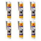 Kit 6 SikaSeal-142 Selante PU 40 360g Multiuso Cinza