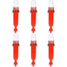 Kit 6 Sinalizador Náutico Pisca Pisca Estrobo Luz Led 3 Cores Para Pesca Redes Sinalização Barcos Com Fotocélula Noturno