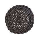 Kit 6 Sousplat Crochê Redondo Barbante Para Mesa De Jantar Marrom