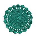 Kit 6 Sousplat Crochê Redondo Barbante Para Mesa De Jantar Verde