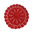 Kit 6 Sousplat Crochê Redondo Barbante Para Mesa De Jantar Vermelho Kit 6 Sousplat Crochê Redondo Barbante Para Mesa De Jantar Vermelho