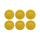 Kit 6 Sousplat Redondo Amarelo Polipropileno 33Cm Rafimex