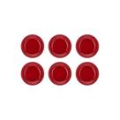 Kit 6 Sousplat Redondo Vermelho Polipropileno 33Cm Rafimex