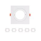 Kit 6 Spot De Embutir Quadrado Plano Direcionavel Mr16 Brc Opus
