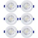 Kit 6 Spot De Led Embutir Slim Par20 Redondo 8w Bivolt 3000k Quente