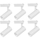 Kit 6 Spot Led Mr16 Para Trilho Eletrificado Branco 110/220v 6500k Frio