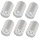 Kit 6 Spots de Sobrepor Zoom Branco Luminárias de Teto Redonda Bivolt 1 Lâmpada PAR20